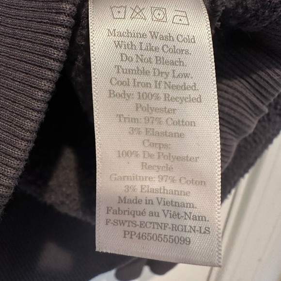 Everlane Renew Fleece Raglan Crewneck Sweatshirt In Pewter Gray - Picture 11 of 11